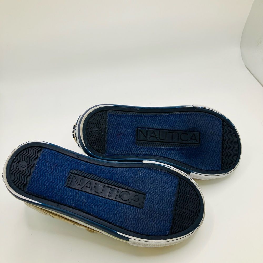 Nautica Little River Canvas Tan Deck Slip On Toddler Boy Shoe SZ 10 Gently Used - Picture 7 of 9